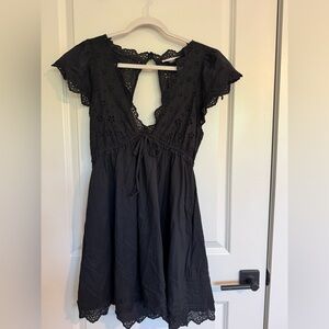 American Eagle Black Lace 100% Cotton Dress size L
